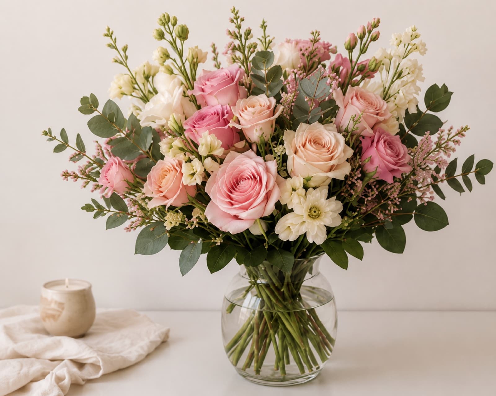 Wrapped gift bouquet